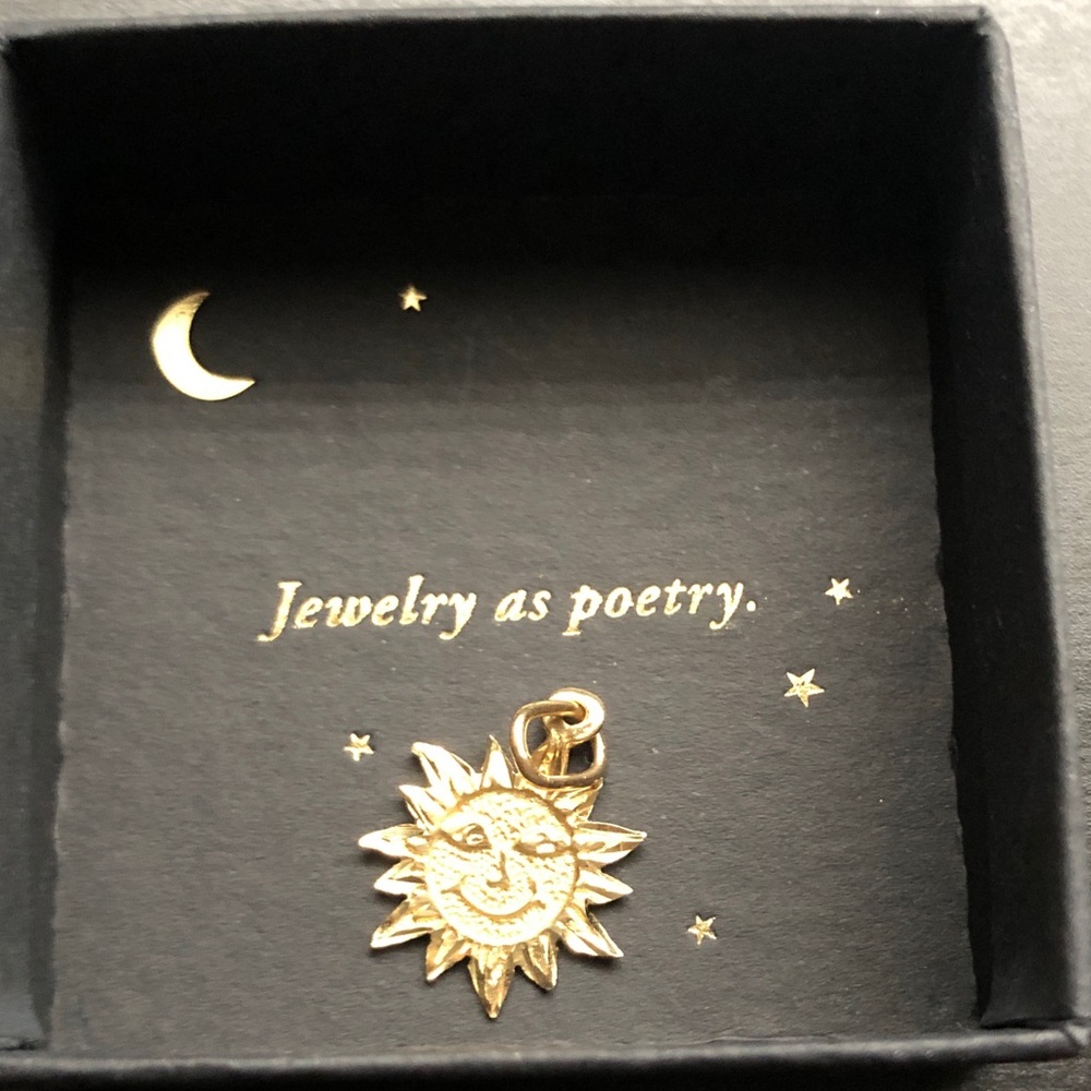 Gold Sun Pendant 14k